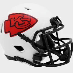 Kansas City Chief's RIDDELL WHITE LUNAR ECLIPSE MINI FOOTBALL HELMET