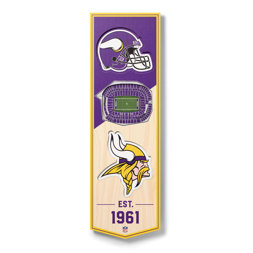 Minnesota Vikings 3D Wall Art Small