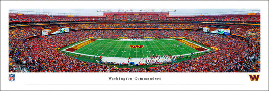 Washington Commanders Panoramic Picture - FedEx Field 50 Yard Line Day