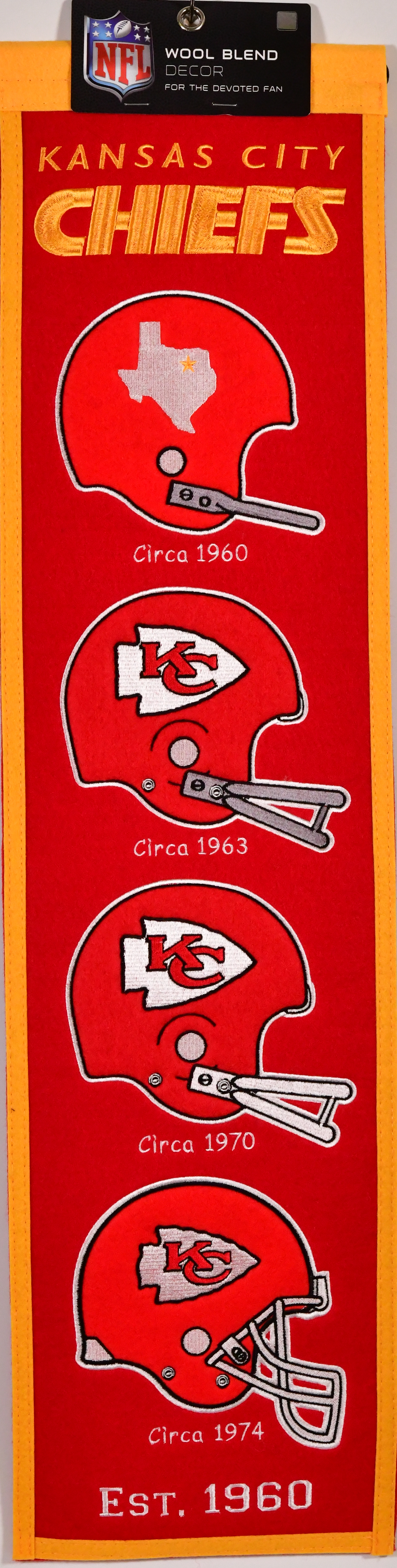 Kansas City Chiefs Heritage Banner – Sports Images & More LLC