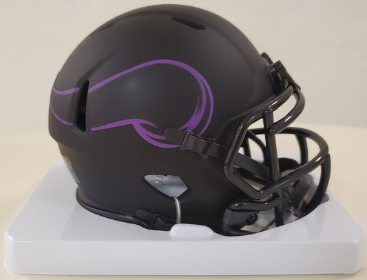 MINNESOTA VIKINGS RIDDELL BLACK ECLIPSE MINI FOOTBALL HELMET