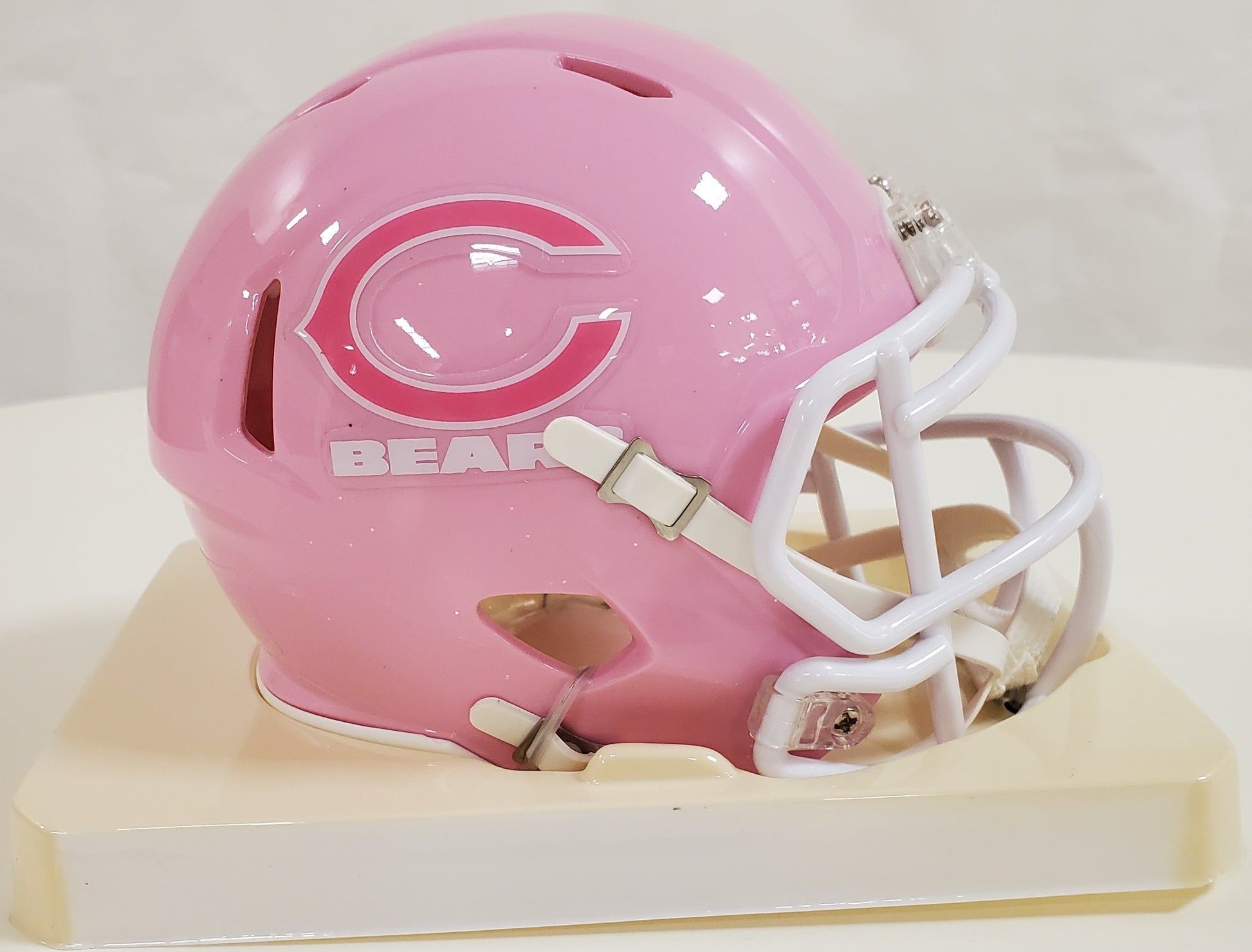 Riddell Chicago Bears Pink Breast Cancer Mini Helmet – Sports Images & More LLC Riddell Chicago Bears Pink Breast Cancer Mini Helmet – Sports Images & More LLC