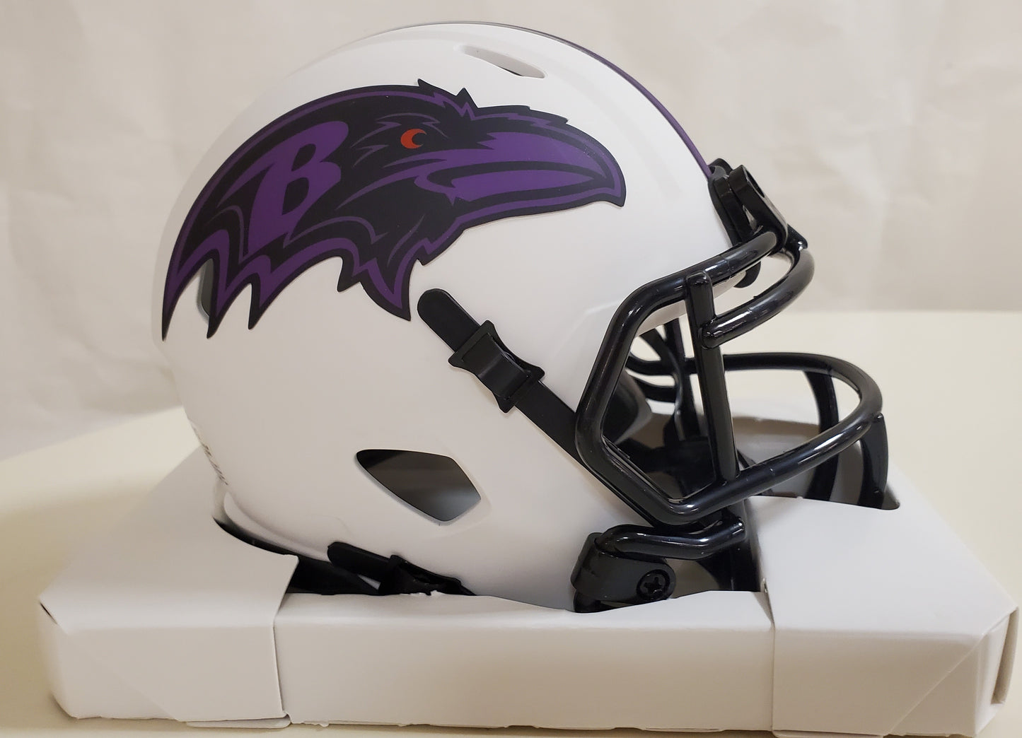 Baltimore Ravens Riddell White Lunar Eclipse Mini Football Helmet